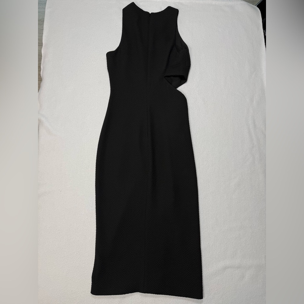 Elizabeth and James Giulia Black Midi Bodycon Cut Out Dress Size 4 #2174 - Picture 10 of 12